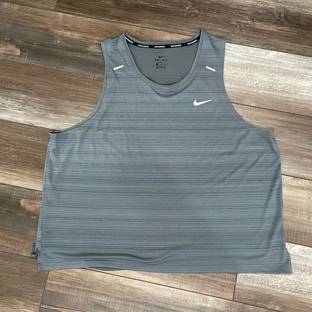 Nike tank, gray dri-fit, gently used, 2XL